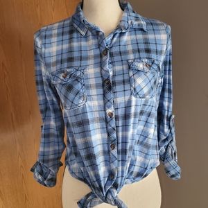 Button up crop blouse